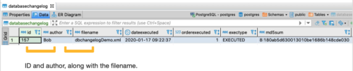 liquibase tracking tabel